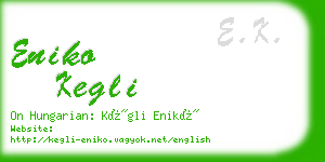 eniko kegli business card